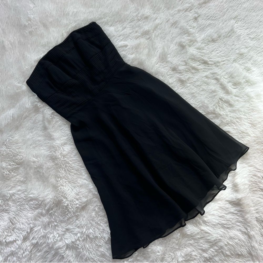 Black House Black Market Black Strapless Fit and Flare Cocktail Dress Size 0